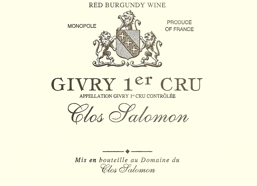Givry 1er Cru Rouge Clos : Becky Wasserman & Co.